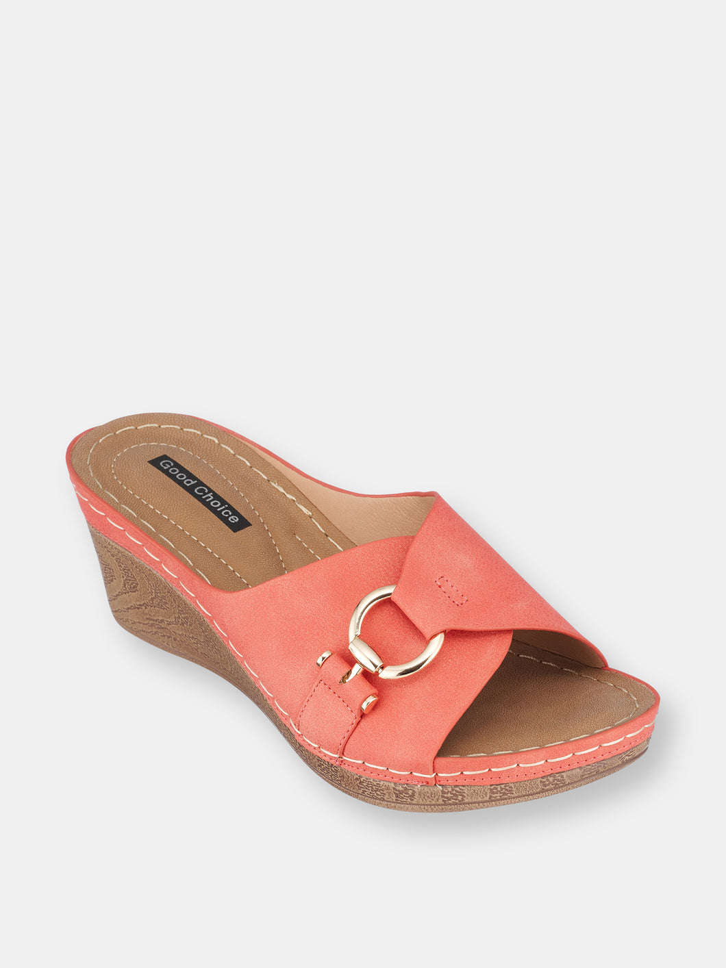 Bay Coral Wedge Sandals