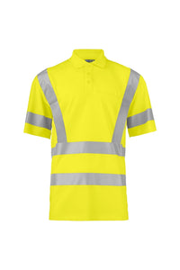 Projob Mens Reflective Piqué Polo Shirt (Yellow)