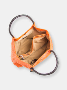 Naomi - Orange Vegan Leather Tote Bag