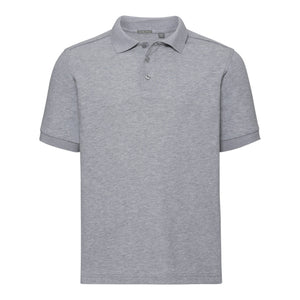 Russell Mens Tailored Stretch Pique Polo Shirt (Light Oxford Gray)