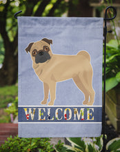 Load image into Gallery viewer, Pug Welcome Garden Flag 2-Sided 2-Ply