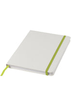 Load image into Gallery viewer, Bullet A5 Spectrum Notebook With Elastic Strap (White/Lime Green) (One Size)