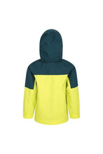 Load image into Gallery viewer, Childrens/Kids Meteor Waterproof Jacket- Lime