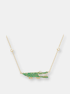 Emerald Gator Necklace | 2.2gms .1ctw