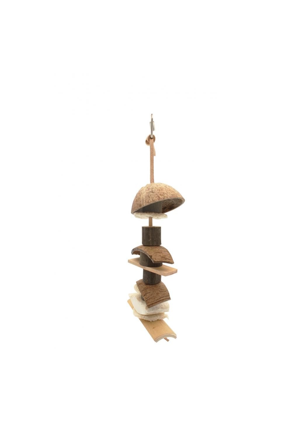 Nature First Coconut Kebab Bird Toy (Beige) (H14 x 5.5 x 3.7in)