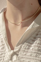 Load image into Gallery viewer, Aurora Thin Gold Tennis Necklace