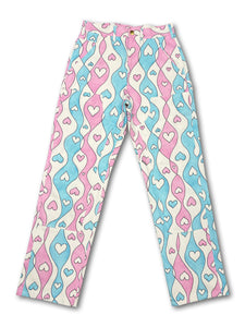 Blue&Pink Stripe Double Knee Work Pants