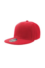 Load image into Gallery viewer, Children/Kids Flat Visor 6 Panel Snap Back Cap - Red