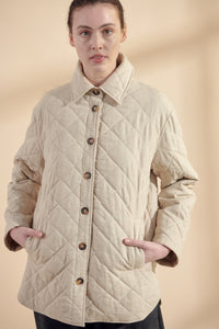 Quilted Button Down Shirts Jacket