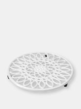 Load image into Gallery viewer, Sunflower Heavy Weight Cast Iron Trivet, White
