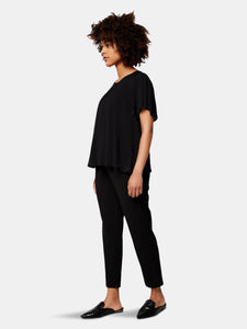 Abby Top in Black Essential Jersey