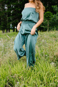 The Green Flowered Milkweed Jumpsuit