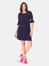 Load image into Gallery viewer, Blake Bell Sleeve Dress In Confetti Dot Cabaret