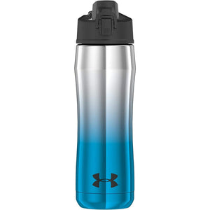 Under Armour Beyond 18 Ounce Stainless Steel Water Bottle, Blue Chrome