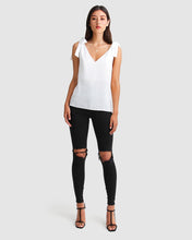Load image into Gallery viewer, Feel For You V-Neck Top - White