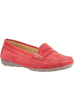 Load image into Gallery viewer, Womens/Ladies Margot Suede Leather Loafer Shoe (Red)