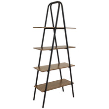 Load image into Gallery viewer, 4-Tier Industrial-Style Ladder Bookshelf