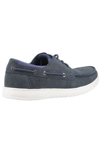Hush Puppies Mens Liam Lace Up Leather Boat Shoe