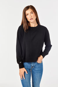 The Cashmere Crewneck Sweater - Black