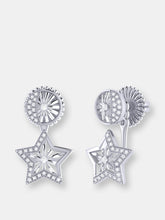Load image into Gallery viewer, Lucky Star Diamond Stud Earrings In Sterling Silver
