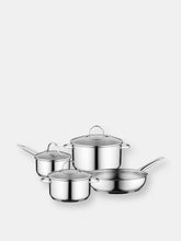 Load image into Gallery viewer, BergHOFF Essentials Comfort 7pc  18/10 Stainless Steel Cookware Set