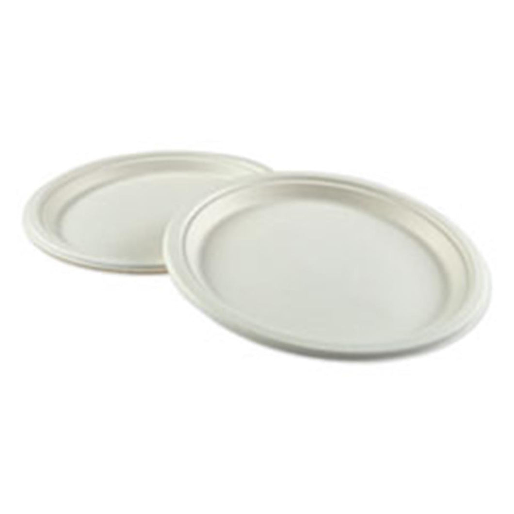 PLATEWF10 10 in. Bagasse Molded Fiber Dinnerware Plate - White