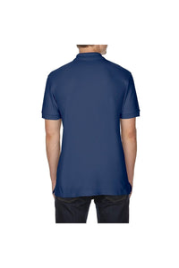 Gildan Mens Premium Cotton Sport Double Pique Polo Shirt (Navy)