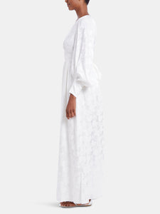 Ivory Jacquard Maxi Dress