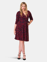 Load image into Gallery viewer, Perfect Wrap Dress  in Wild Cat Chili Pepper Red