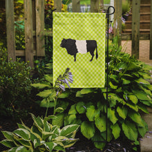 Load image into Gallery viewer, 11 x 15 1/2 in. Polyester Belted Galloway Cow Green Garden Flag 2-Sided 2-Ply