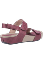 Load image into Gallery viewer, Womens/Ladies Olivia Touch Fastening Sandal (Bordo)