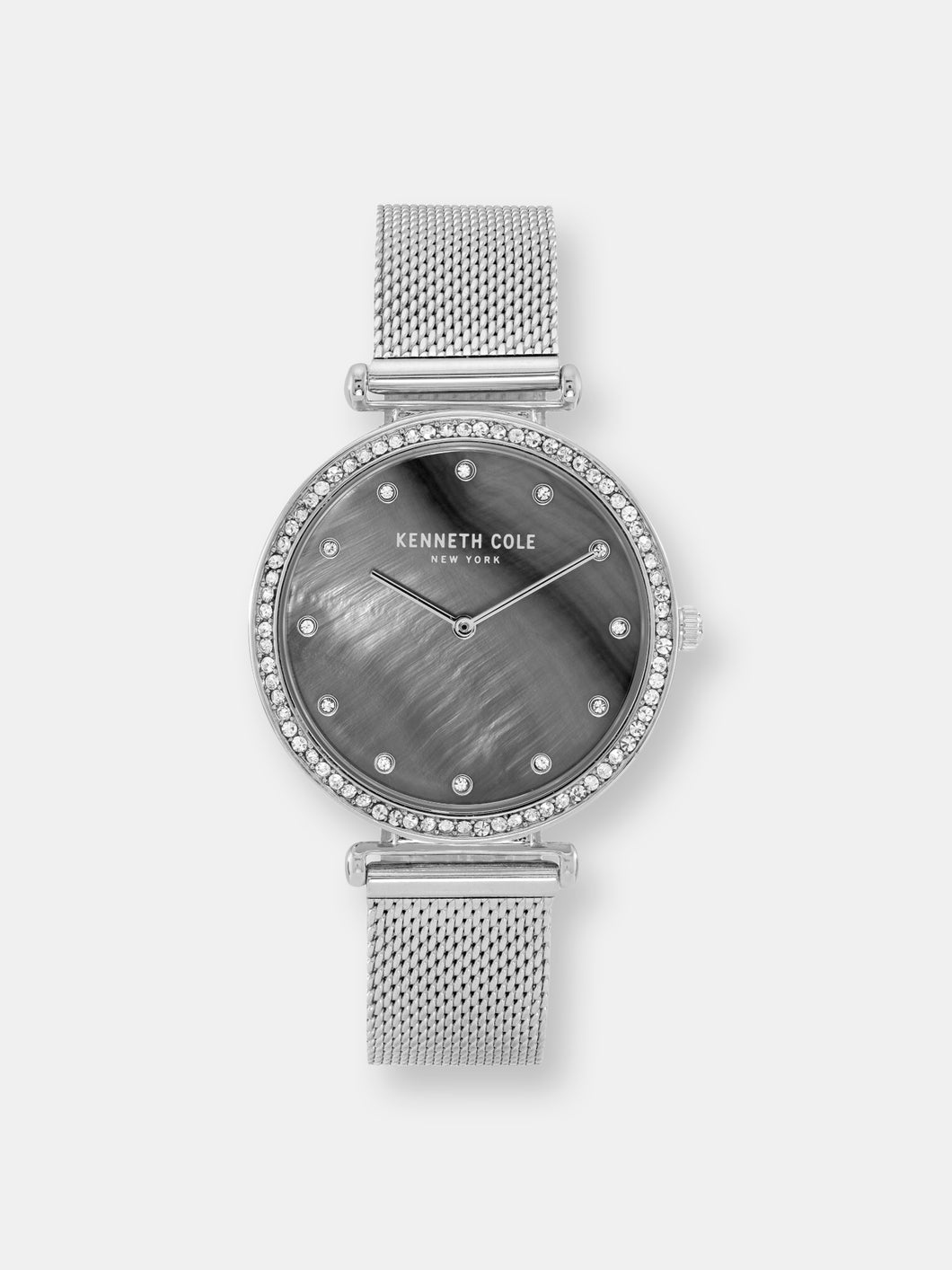 Kenneth Cole Women's Mother-Of Pearl Mesh KC50927001 Silver Stainless-Steel Quartz Dress Watch