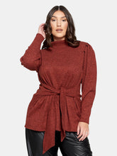 Load image into Gallery viewer, Brushed Hacci Waist Tie Sweater Top