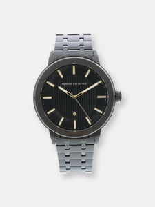 Armani Exchange Men's 3 Hand Stainless Steel AX1465 Black Stainless-Steel Japanese Quartz Fashion Watch