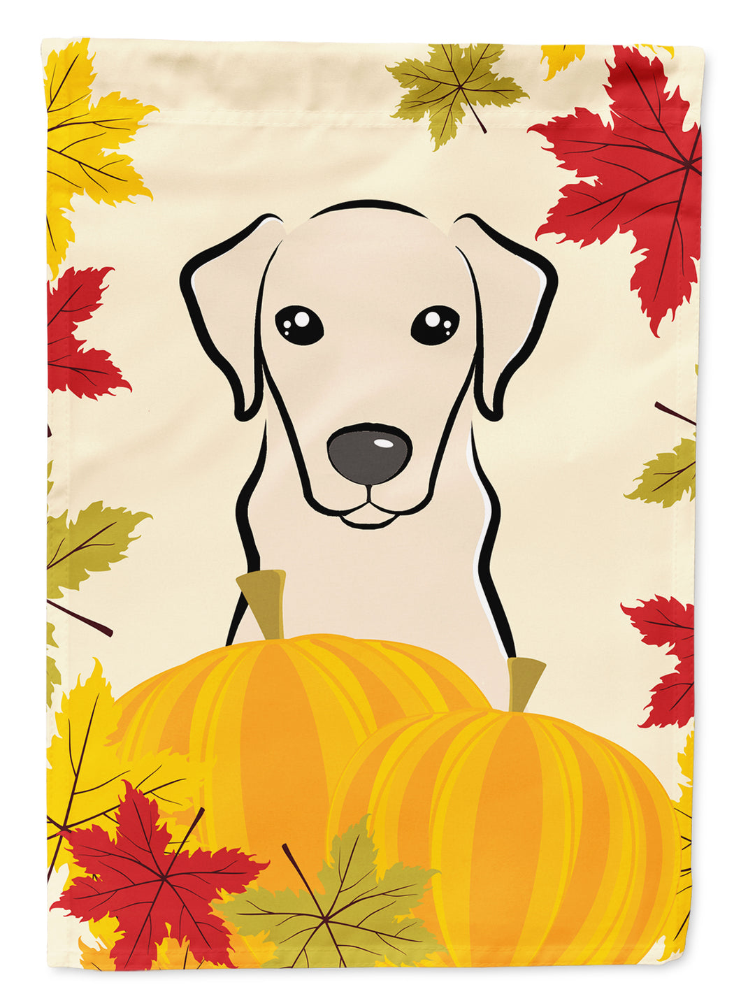 Yellow Labrador Thanksgiving Garden Flag 2-Sided 2-Ply