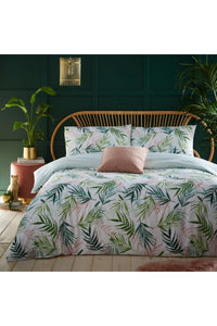 Furn Bali Palm Duvet Set (Green/White) (King) (UK - Superking)