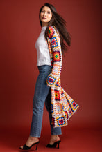 Load image into Gallery viewer, Granny Square Crochet Kimono