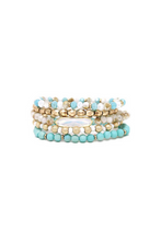 Load image into Gallery viewer, Multi Facet and Semi-Precious Stone Beaded Stretch Bracelet