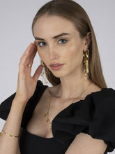 Load image into Gallery viewer, Juliette Hoop Earrings with Dangling Chains
