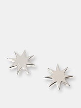 Load image into Gallery viewer, Rhodium Star Studs
