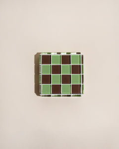 Glass Tile Cube - Mint Dark Chocolate