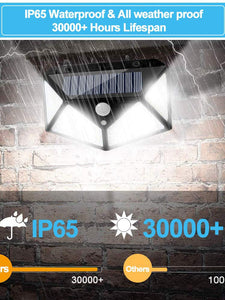 2 Pks Solar Motion Security Light 270 degree Coverage 3 Intelligent Modes