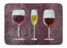 Load image into Gallery viewer, 19 in x 27 in Three Glasses of Wine Purple Machine Washable Memory Foam Mat