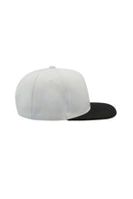 Load image into Gallery viewer, Snap Back Flat Visor 6 Panel Cap - White/Black Pack Of 2