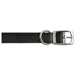 Ancol Pet Products Heritage Buckle Up Leather Dog Collar (Black) (10.2-12.2in (Size 2))