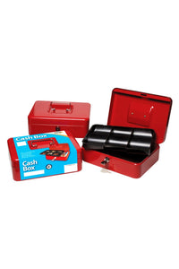 Tiger Stationery Cash Box (Red) (6in)