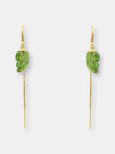 Load image into Gallery viewer, Carved Green Tourmaline Earrings - One Of A Kind