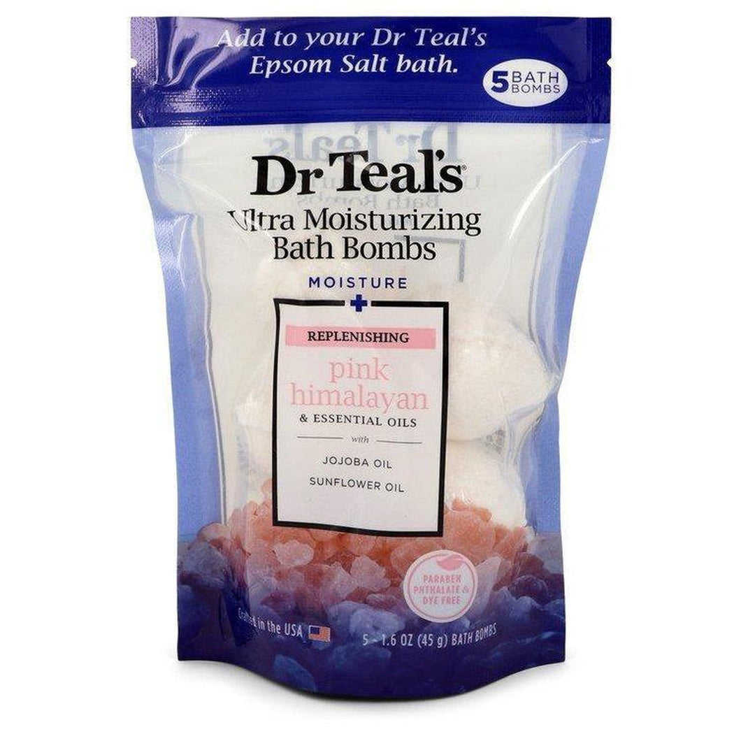 Dr Teal's Ultra Moisturizing Bath Bombs by Dr Teal's Five (5) 1.6 oz Moisture Replenishing Bath Bombs (Unisex) 1.6 oz
