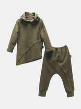 Load image into Gallery viewer, Khaki Green Assymetric Tracksuit