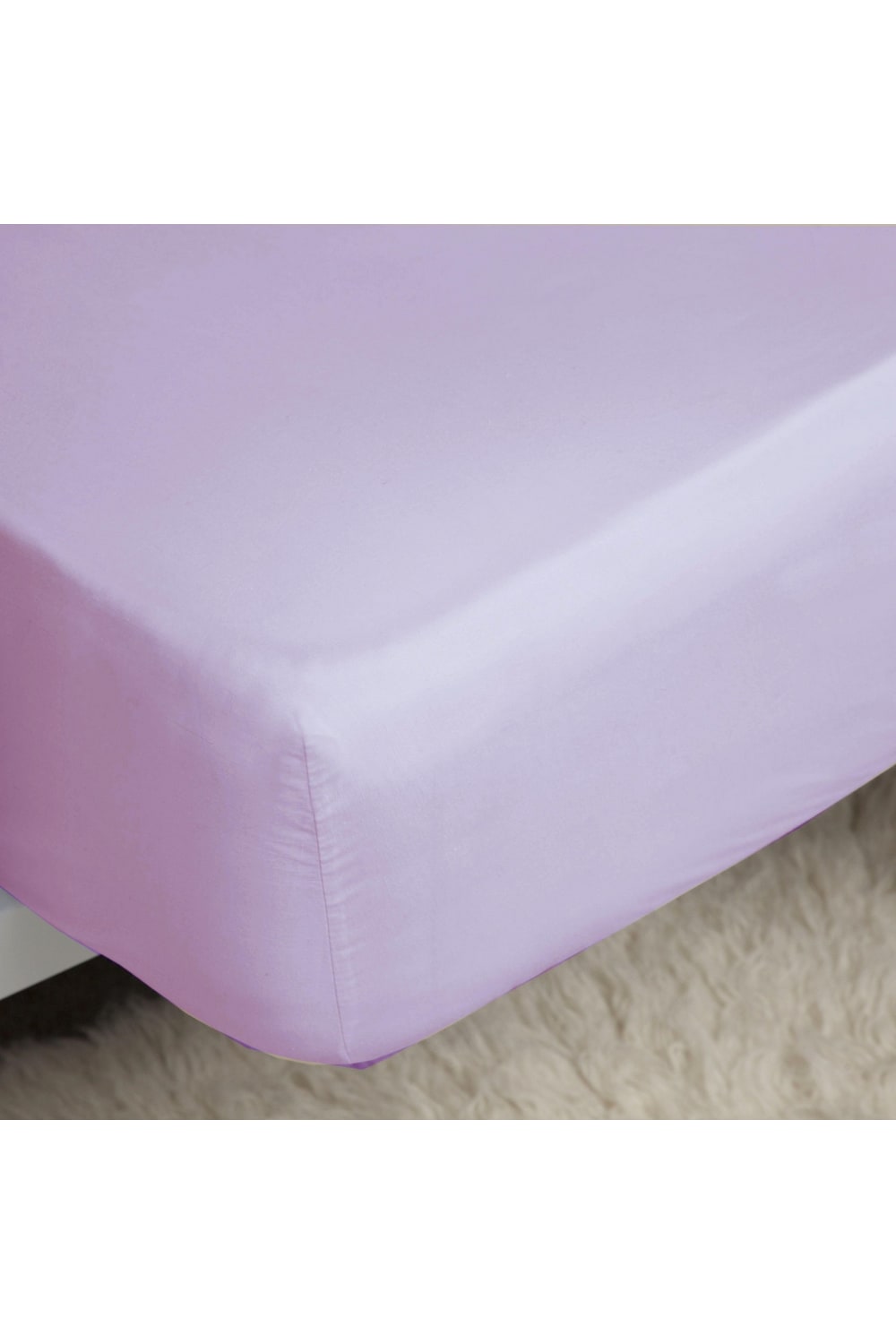 Belledorm 200 Thread Count Cotton Percale Deep Fitted Sheet (Lilac) (Queen) (UK - Kingsize)